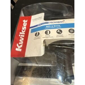Kwikset Hollis Matte Black Door Lever Bed And Bath Privacy